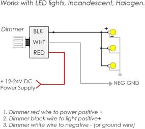 img 3 attached to 🔆 acegoo DC12V Регулятор яркости - 12-24V Высокоскоростной PWM-регулятор для светодиодных ламп, галогенных и накаливания ламп - Управление включением / выключением - Идеально подходит для автодомов, лодок, автомобилей, грузовиков, кемперов, прицепов и светодиодной ленты.