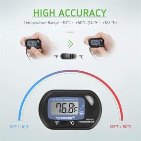img 2 attached to VIVOSUN 2-Pack LCD Digital Aquarium Thermometer Fish Tank Water Terrarium Temperature Gauge with Suction Cup for Turtles