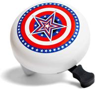 dayjay american star bike bell for kids: loud metal handlebar safety bell - ideal for boys and girls bicycles and scooters - kid-designed logo