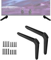 📺 tcl smart roku tv stands: stylish pedestal feet for 49-55 inch tvs with screw set (black) logo