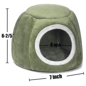 img 3 attached to 🐹 Cozy & Washable Guinea Pig Cave Bed - Perfect Nest Hideout for Hamsters, Hedgehogs & Small Pets