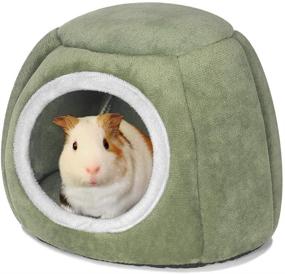 img 4 attached to 🐹 Cozy & Washable Guinea Pig Cave Bed - Perfect Nest Hideout for Hamsters, Hedgehogs & Small Pets