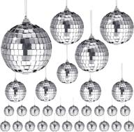 hanging reflective christmas ornaments festival logo