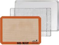 🥐 ultimate baking bundle: aluminum sheet pan, silicone baking mat & stainless steel cooling rack gift set logo