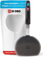 di oro designer series flexible silicone turner pancake spatula - high-heat rubber kitchen flipper - ideal for eggs, pancakes, crepes - bpa free & lfgb certified logo