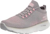 👟 skechers max road gray pink: uplift your running experience with style logo