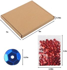 img 3 attached to CCINEE Loose Sequins, 16000PCS Bulk Assorted Color Rainbow Round Cup Sequins for Sewing Crafts, Nails Decorations – 6MM Size