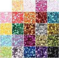 ccinee loose sequins, 16000pcs bulk assorted color rainbow round cup sequins for sewing crafts, nails decorations – 6mm size logo