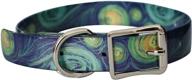 🐾 dutchdog waterproof dog collar: immersive van gogh art impression logo