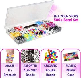 img 2 attached to Discover the Fashion Angels DIY Alphabet Bead Case: 500+ Colorful Charms and Beads for Artistic Jewelry Making, Ideal Gift for Ages 8 and Up!