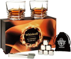 img 4 attached to 🥃 Whiskey Glass Set with Stainless Steel Ice Cubes - Set of 6 Bourbon Glasses - Scotch Gift Box - Whiskey Metal Cubes Gift Box - Whisky Stone Ice Cubes Set - Ideal Birthday Gift for Men