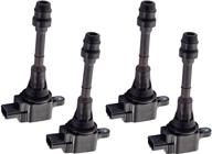 🔥 ena ignition coil pack set for nissan altima sentra x-trail 2.5l (2002-2008) | compatible with uf350 22448-8h315 22448-8h310 c1398 | 4-pack replacement logo