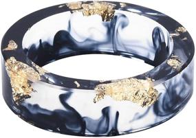 img 1 attached to 💍 Ocean Style 8mm Transparent Plastic Resin Wedding Band Ring - Perfect for Cocktail Parties!