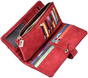 img 2 attached to Leather Wallet Bifold Capacity Organizer Women's Handbags & Wallets for Wallets