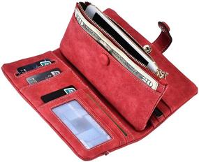 img 3 attached to Leather Wallet Bifold Capacity Organizer Women's Handbags & Wallets for Wallets