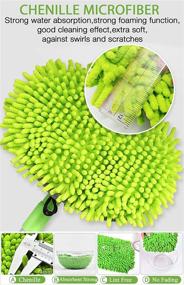 img 1 attached to 🚗 63" WillingHeart Car Wash Mop Brush Tool Mitt with Long Handle for American Cars, Trucks, SUVs, RVs, and Trailers - 2 in 1 Chenille Microfiber Duster, Scratch-Free Cleaning