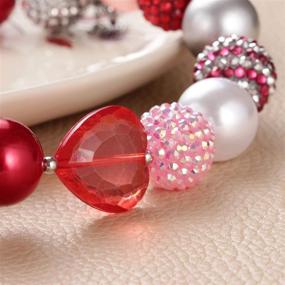 img 2 attached to 🎀 Stylish HABILY Chunky Bubblegum Necklace & Hairpin: Christmas Fashion Beads for Baby Girls with Gift Box