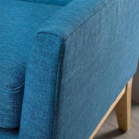 img 1 attached to Archibald Blue Mid-Century Modern Accent Chair with Fabric Upholstery