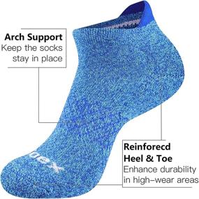 img 2 attached to Comfoex Women's Ankle Socks: 6 Pairs of Cotton Athletic Running Cushioned Socks with Tab - Ultimate Comfort for Active Women