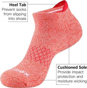 img 3 attached to Comfoex Women's Ankle Socks: 6 Pairs of Cotton Athletic Running Cushioned Socks with Tab - Ultimate Comfort for Active Women