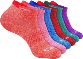 img 4 attached to Comfoex Women's Ankle Socks: 6 Pairs of Cotton Athletic Running Cushioned Socks with Tab - Ultimate Comfort for Active Women