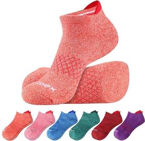 img 1 attached to Comfoex Women's Ankle Socks: 6 Pairs of Cotton Athletic Running Cushioned Socks with Tab - Ultimate Comfort for Active Women