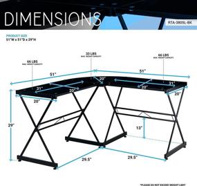 img 1 attached to Techni Mobili RTA-3805L-BK Sit-to-Stand Desk: Enhance Productivity with Black Elegance!