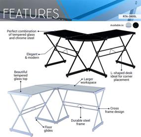 img 2 attached to Techni Mobili RTA-3805L-BK Sit-to-Stand Desk: Enhance Productivity with Black Elegance!