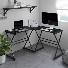 img 4 attached to Techni Mobili RTA-3805L-BK Sit-to-Stand Desk: Enhance Productivity with Black Elegance!