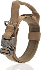 img 4 attached to 🐶 Wikiark Adjustable Tactical Dog Collar - Heavy-Duty, Chew-Proof & Durable for Small, Medium and Large Dogs - Military-Grade Nylon with Metal Buckle - Army Yellow, Size L