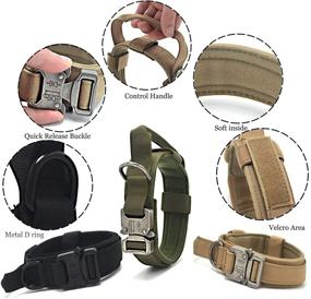 img 3 attached to 🐶 Wikiark Adjustable Tactical Dog Collar - Heavy-Duty, Chew-Proof & Durable for Small, Medium and Large Dogs - Military-Grade Nylon with Metal Buckle - Army Yellow, Size L