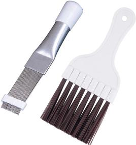 img 4 attached to Efficient Air Conditioner Condenser Fin Cleaning Set: 2-in-1 Brush & Stainless Steel Cleaner for Refrigerator Coil, Metal Fin Evaporator, Radiator Repair Tool