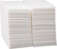 🧻 edaydeal luxury linen feel disposable guest hand towels in bulk - 100 count, soft & absorbent cloth-like paper napkins for bathroom, kitchen, weddings, parties, dinners, or events - white logo