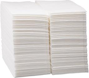 img 4 attached to 🧻 eDayDeal Luxury Linen Feel Disposable Guest Hand Towels in Bulk - 100 Count, Soft & Absorbent Cloth-Like Paper Napkins for Bathroom, Kitchen, Weddings, Parties, Dinners, or Events - White