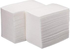 img 3 attached to 🧻 eDayDeal Luxury Linen Feel Disposable Guest Hand Towels in Bulk - 100 Count, Soft & Absorbent Cloth-Like Paper Napkins for Bathroom, Kitchen, Weddings, Parties, Dinners, or Events - White