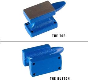 img 2 attached to 🔨 PH PandaHall 1 Pack 1.15 Lb. Iron Horn Anvil Bench Block 19 oz Blue for Jewelry Making