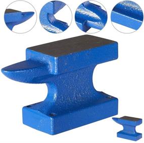 img 1 attached to 🔨 PH PandaHall 1 Pack 1.15 Lb. Iron Horn Anvil Bench Block 19 oz Blue for Jewelry Making
