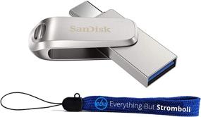 img 4 attached to 📱 SanDisk 1ТБ Ultra Dual Drive Luxe USB Type-C флеш-накопитель - Высокоскоростной USB 3.1 флеш-накопитель для смартфонов, планшетов, компьютеров - Набор с подвеской Everything But Stromboli Lanyard