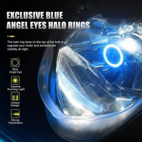 img 3 attached to H4 LED Motorcycle Headlight Bulb with Angle Eye Daytime Running Light - 9003 Hi/Lo Beam, 25W 3200LM, CSP Chips, High Brightness, 6000K Conversion Kit