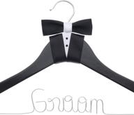 🤵 ella celebration groom hanger: perfect wooden & wire hanger for tuxedos and suits in elegant black wood (groom edition) логотип