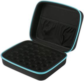 img 2 attached to Caribbean Blue Essential Oils Carrying Case - Hard Shell Storage Organizer for 5ml, 10ml, and 15ml Bottles - Holds doTerra and Other Brands - by Soothing Wellness Essentials (30 Oils Capacity)