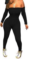 👗 lagshian women's off-shoulder sleeve jumpsuit - women's clothing, jumpsuits, rompers & overalls logo