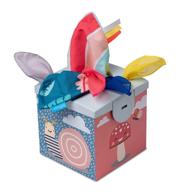 taf toys сенсорная коробка с платиковой крышкой для малышей - прочная и долговечная картона 🎁: красочные шарфики и скрежещущие платки для образовательного и сенсорного развития, игрушка stem монтессори логотип