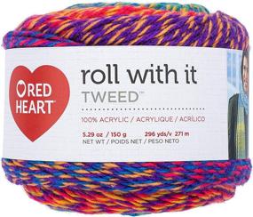 img 2 attached to Red Heart Roll Yarn Tweed Crayons