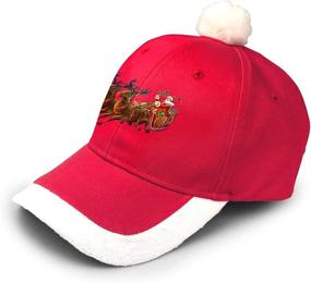 img 3 attached to Red/White Vintage Adjustable Santa Baseball Cap - Unisex Adult Festive Hat for a Merry Christmas Season - KKMKSHHG