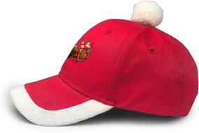 img 2 attached to Red/White Vintage Adjustable Santa Baseball Cap - Unisex Adult Festive Hat for a Merry Christmas Season - KKMKSHHG