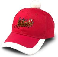 red/white vintage adjustable santa baseball cap - unisex adult festive hat for a merry christmas season - kkmkshhg logo