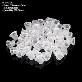 img 3 attached to 💉 AKOAK 200 Pcs Disposable Plastic Tattoo Ink Caps Cups (#8 Small) – High-quality Tattoo Supplies for Professional Artists