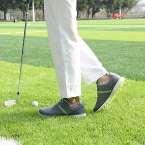 img 1 attached to 🏌️ Men's Waterproof Golf Shoes: Professional Golf Sneakers, Lightweight Spikeless Footwear for Outdoor Walking and Male Walking Shoes.