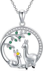 img 4 attached to 🦙 PEIMKO Lucky Llama Pendant: Stylish Sterling Silver Necklaces for Women and Girls, Tree of Life Alpaca Necklace - Perfect Llama Gifts for Llama Lovers